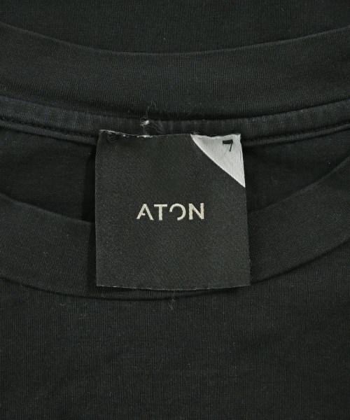ATON（エイトン）Tシャツ・カットソー 黒 サイズ:04(M位) メンズ/2200699673068