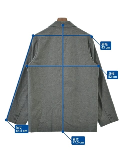 ATON（エイトン）テーラードジャケット グレー サイズ:04(XL位) メンズ/2200648936671