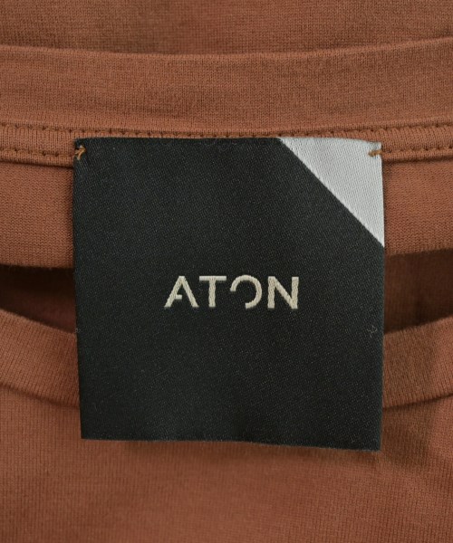 ATON（エイトン）Tシャツ・カットソー 茶 サイズ:F レディース/2200655652274
