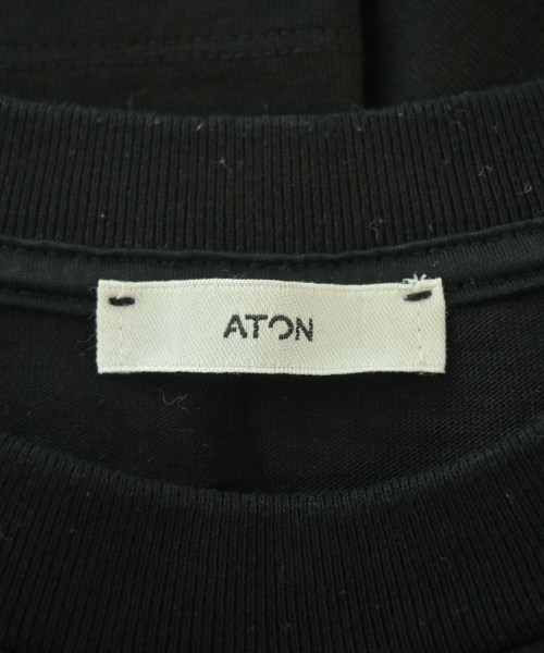 ATON（エイトン）Tシャツ・カットソー 黒 サイズ:02(M位) レディース/2200642654052
