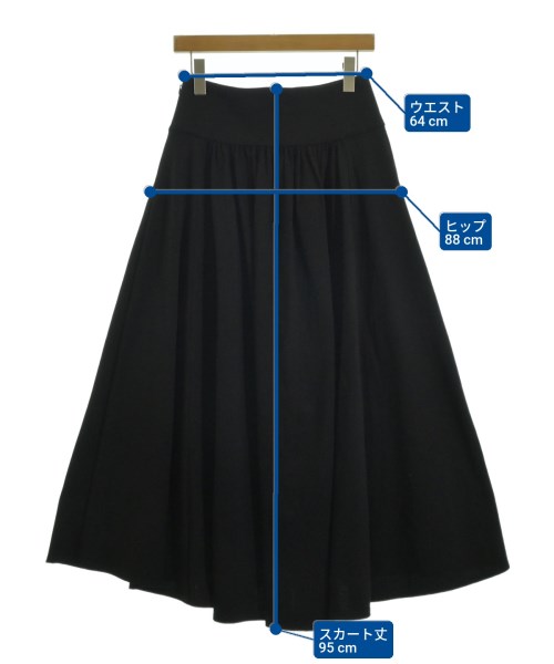 ATON（エイトン）ロング・マキシ丈スカート 黒 サイズ:02(M位) レディース/2200656110063