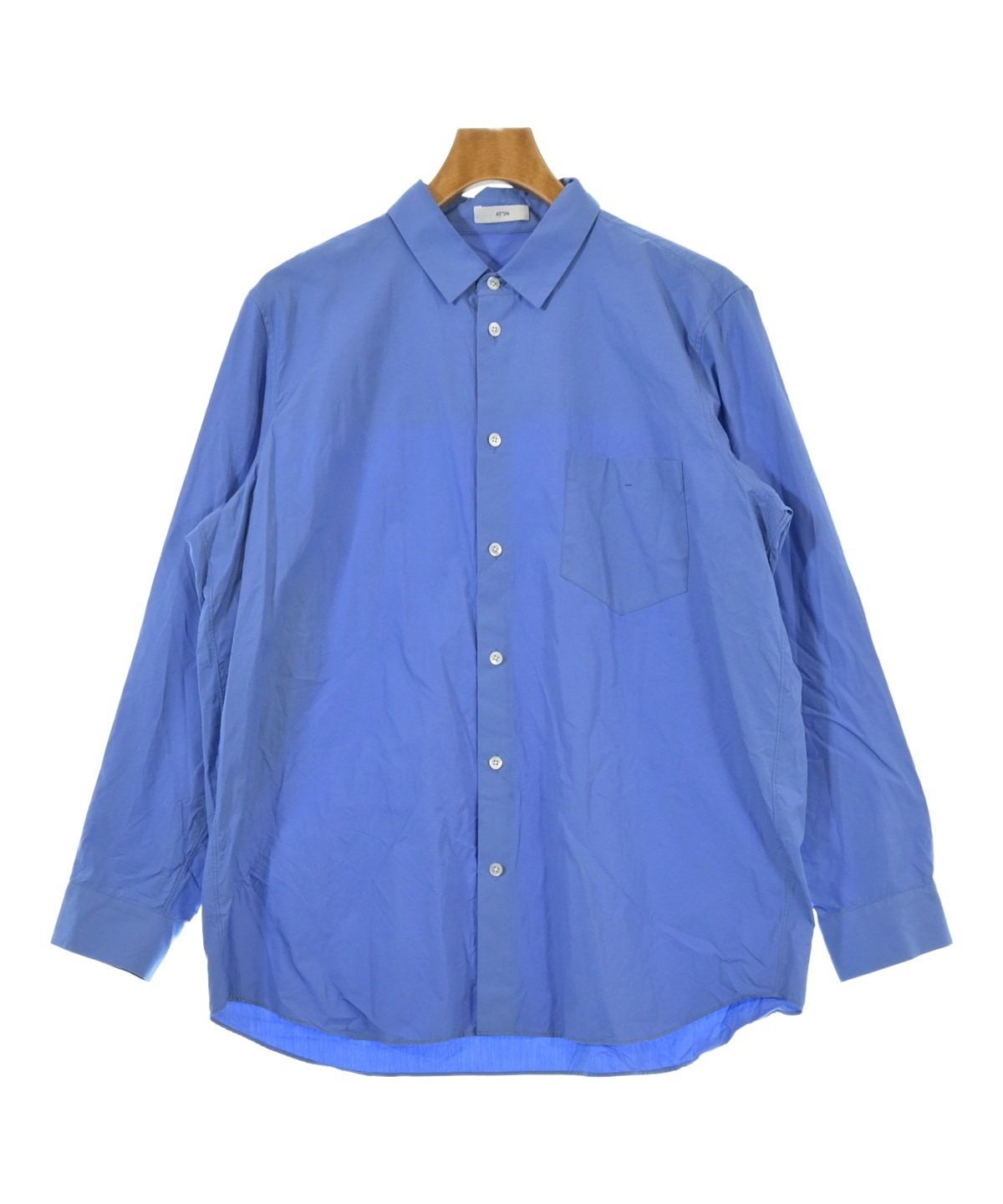 ATON（エイトン）カジュアルシャツ 青 サイズ:04(XL位) メンズ