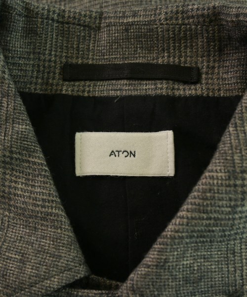 ATON（エイトン）ステンカラーコート グレー サイズ:04(XL位) メンズ/2200653900216