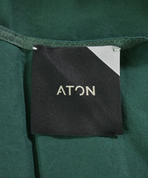 ATON（エイトン）カジュアルシャツ 緑 サイズ:02(M位) レディース/2200657648022