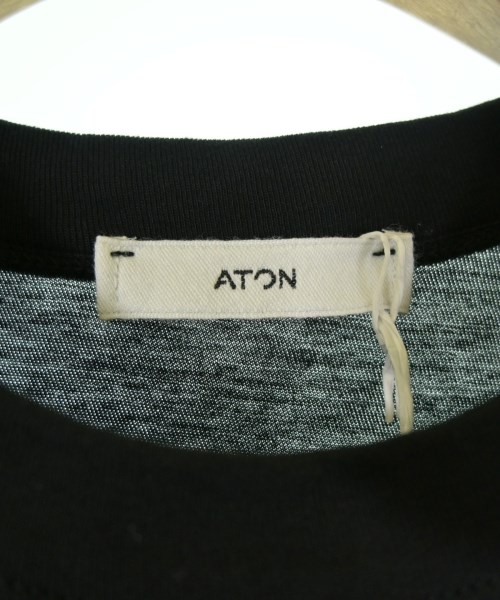 ATON（エイトン）Tシャツ・カットソー 黒 サイズ:S レディース/2200710993021