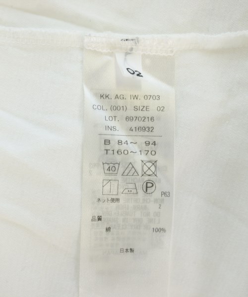 ATON（エイトン）Tシャツ・カットソー 白 サイズ:02(M位) レディース/2200711245013