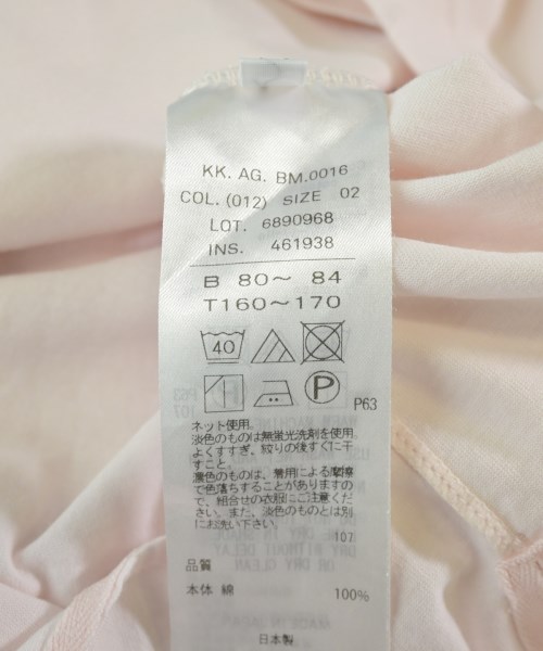 ATON（エイトン）Tシャツ・カットソー ピンク サイズ:02(M位) メンズ/2200711447110
