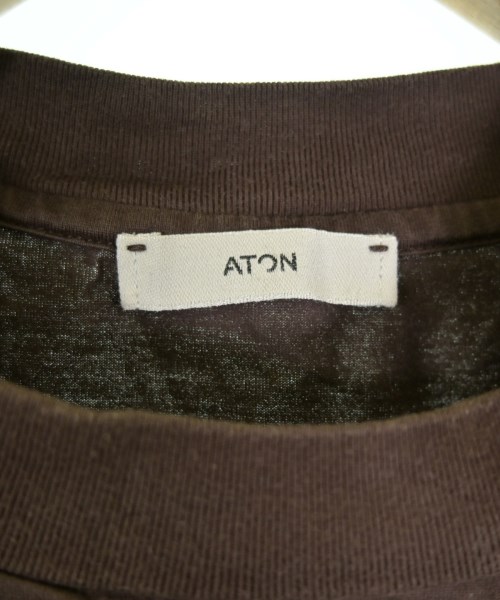 ATON（エイトン）Tシャツ・カットソー 茶 サイズ:2(M位) レディース/2200714568041