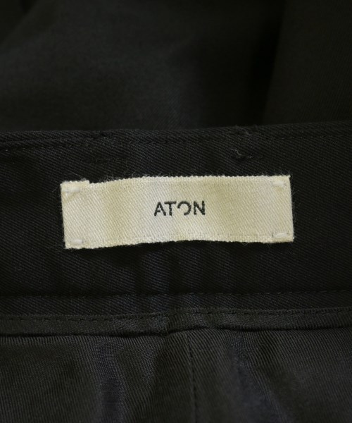ATON（エイトン）スラックス 黒 サイズ:1(S位) レディース/2200711740020