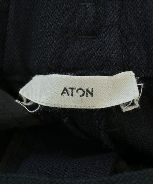 ATON（エイトン）スラックス 紺 サイズ:4(XL位) メンズ/2200715878033
