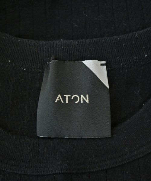 ATON（エイトン）Tシャツ・カットソー 黒 サイズ:2(M位) レディース/2200714363097