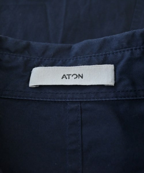 ATON（エイトン）カジュアルシャツ 紺 サイズ:04(XL位) メンズ/2200645440034