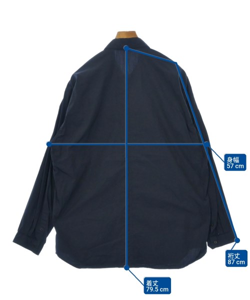 ATON（エイトン）カジュアルシャツ 紺 サイズ:04(XL位) メンズ/2200645440034