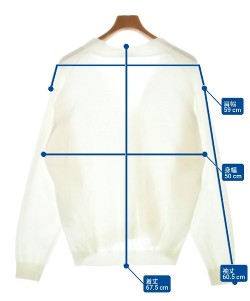 ATON（エイトン）カーディガン 白 サイズ:2(M位) メンズ/2200645524451