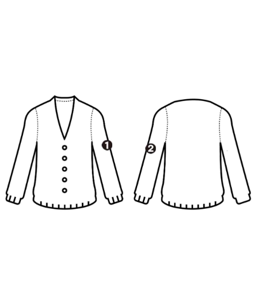 ATON（エイトン）カーディガン 青 サイズ:2(M位) レディース/2200636386051