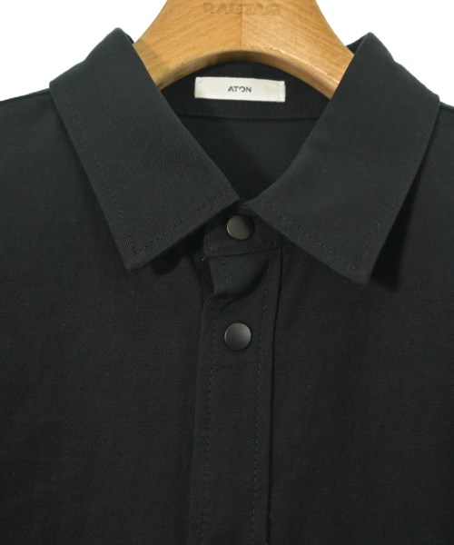 ATON（エイトン）カジュアルシャツ 黒 サイズ:02(S位) メンズ/2200647286067