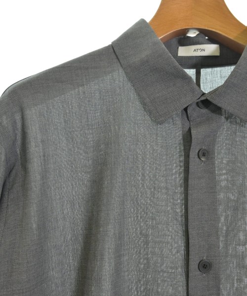 ATON（エイトン）カジュアルシャツ グレー サイズ:04(XL位) メンズ/2200647286074