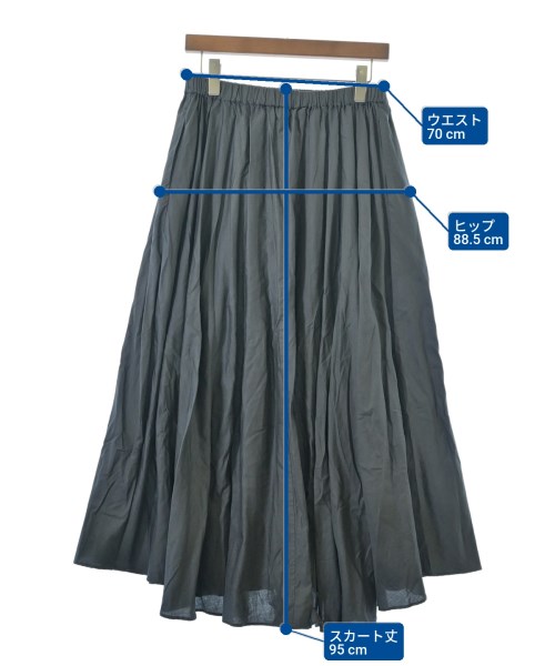 ATON（エイトン）ロング・マキシ丈スカート グレー サイズ:2(M位) レディース/2200650077072