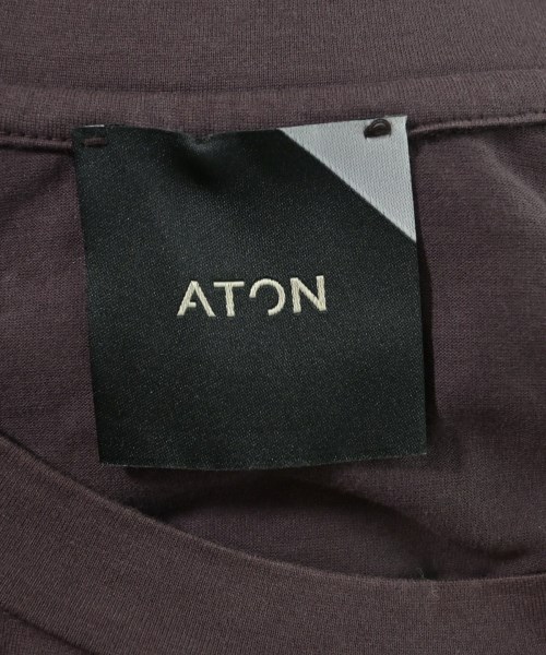 ATON（エイトン）Tシャツ・カットソー 茶 サイズ:06(XXL位) メンズ/2200652423020