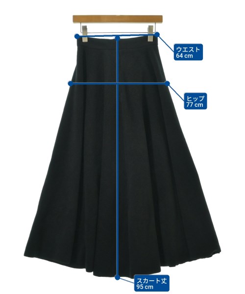 ATON（エイトン）ロング・マキシ丈スカート 黒 サイズ:1(S位) レディース/2200652477016