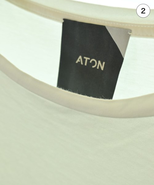 ATON（エイトン）Tシャツ・カットソー 白 サイズ:02(M位) レディース/2200701670191