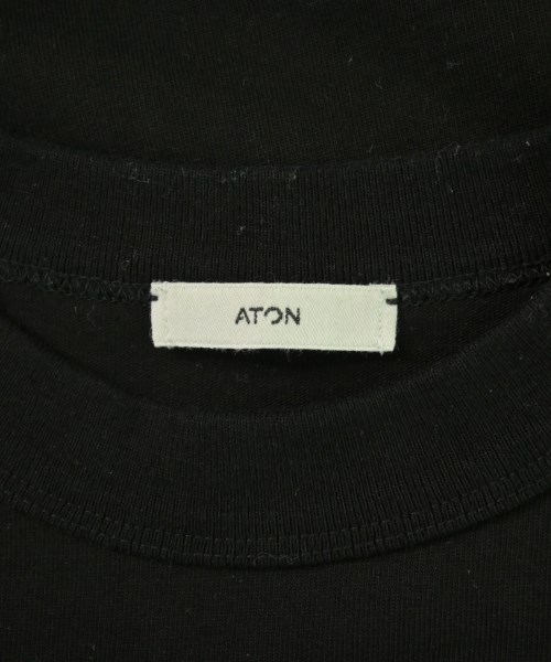 ATON（エイトン）Tシャツ・カットソー 黒 サイズ:1(S位) レディース/2200687576074