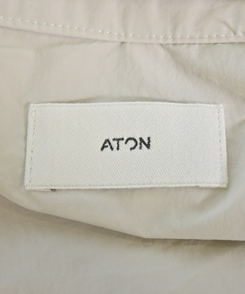 ATON（エイトン）ステンカラーコート 白 サイズ:4(XL位) メンズ/2200704294141