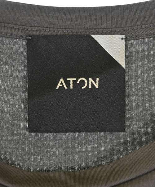 ATON（エイトン）Tシャツ・カットソー グレー サイズ:02(M位) レディース/2200703821119