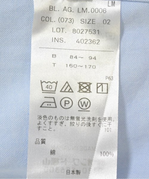 ATON（エイトン）カジュアルシャツ 青 サイズ:02(M位) メンズ/2200663359011