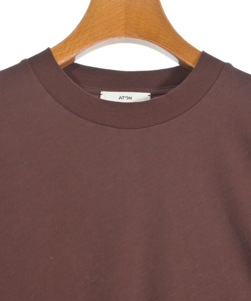 ATON（エイトン）Tシャツ・カットソー 茶 サイズ:01(S位) レディース/2200661440070