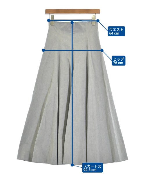 ATON（エイトン）ロング・マキシ丈スカート グレー サイズ:01(S位) レディース/2200663623044