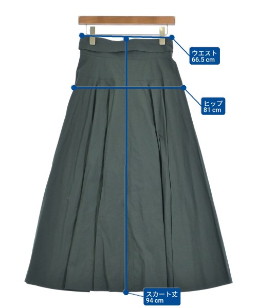 ATON（エイトン）ロング・マキシ丈スカート 緑 サイズ:02(M位) レディース/2200669614152