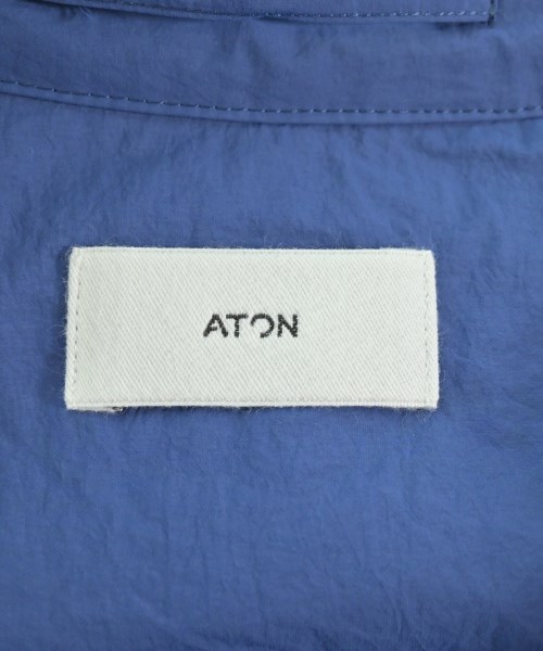 ATON（エイトン）ステンカラーコート 紺 サイズ:4(L位) メンズ/2200669624021