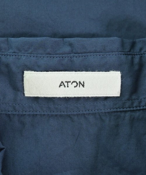 ATON（エイトン）カジュアルシャツ 紺 サイズ:4(L位) メンズ/2200669624069