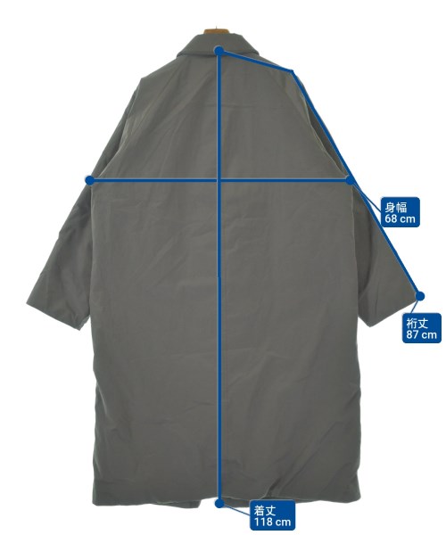 ATON（エイトン）ステンカラーコート グレー サイズ:04(XL位) メンズ/2200667387324