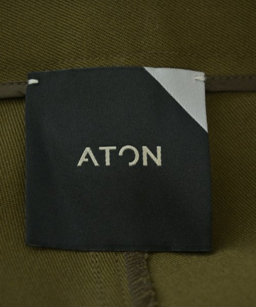 ATON（エイトン）スラックス カーキ サイズ:2(M位) レディース/2200670812042