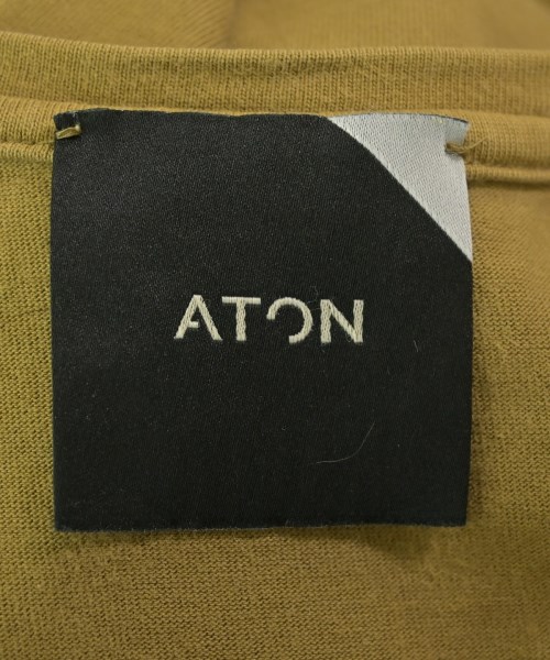 ATON（エイトン）Tシャツ・カットソー カーキ サイズ:4(XL位) レディース/2200671086046