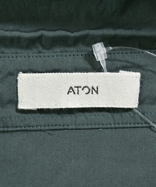 ATON（エイトン）カジュアルシャツ 緑 サイズ:6(L位) メンズ/2200719816093