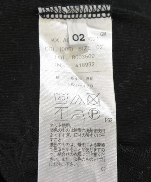 ATON（エイトン）Tシャツ・カットソー 黒 サイズ:2(M位) レディース/2200719673078