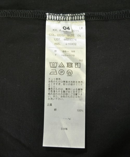 ATON（エイトン）Tシャツ・カットソー 黒 サイズ:04(XL位) メンズ/2200723682066