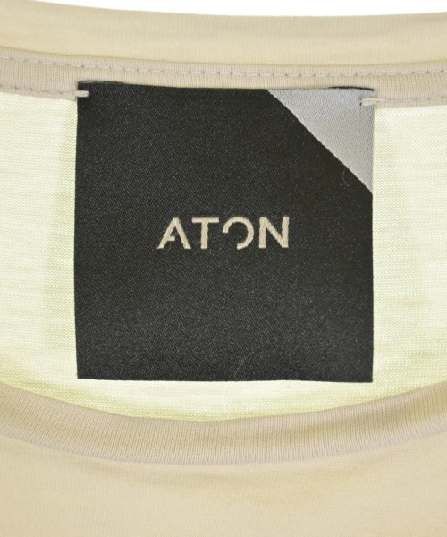 ATON（エイトン）Tシャツ・カットソー ベージュ サイズ:01(S位) レディース/2200725049065