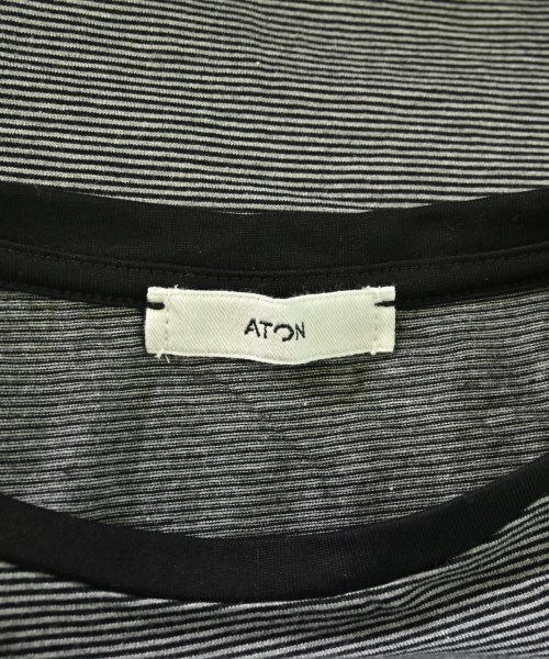 ATON（エイトン）Tシャツ・カットソー 黒 サイズ:01(S位) レディース/2200723712053