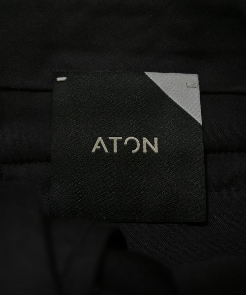 ATON（エイトン）スラックス 黒 サイズ:4(XL位) メンズ/2200727657145