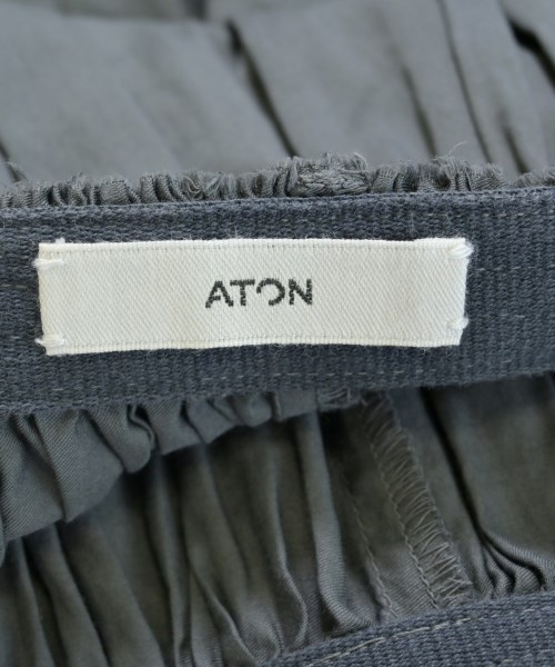 ATON（エイトン）ロング・マキシ丈スカート グレー サイズ:1(S位) レディース/2200727891075