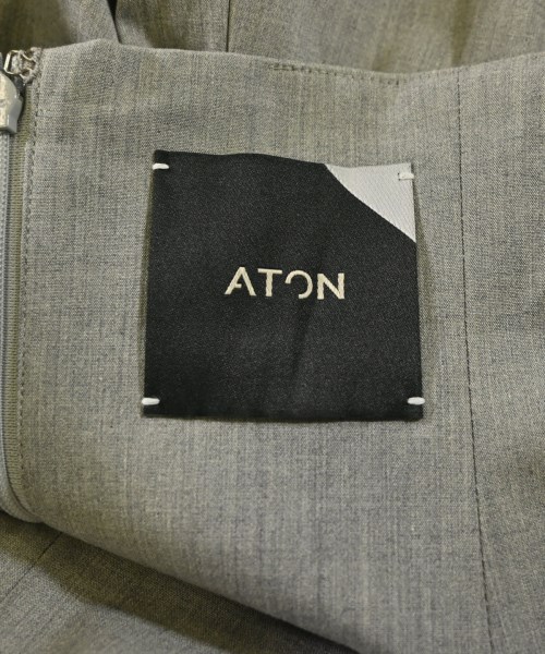 ATON（エイトン）ロング・マキシ丈スカート グレー サイズ:01(S位) レディース/2200682354479