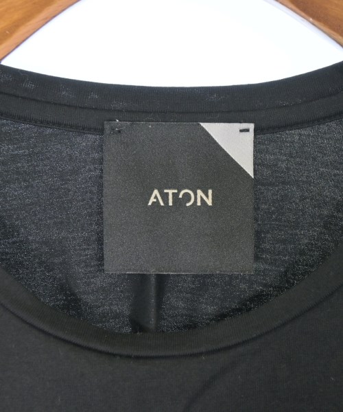 ATON（エイトン）Tシャツ・カットソー 黒 サイズ:02(M位) レディース/2200681651081