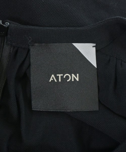 ATON（エイトン）ワンピース 黒 サイズ:02(M位) レディース/2200680614056
