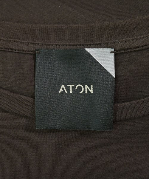 ATON（エイトン）Tシャツ・カットソー 茶 サイズ:02(M位) レディース/2200684305776