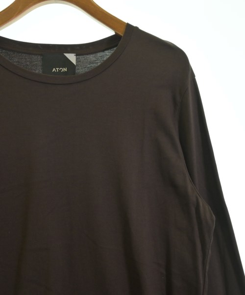 ATON（エイトン）Tシャツ・カットソー 茶 サイズ:02(M位) レディース/2200684305776