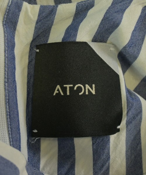 ATON（エイトン）ブラウス 青 サイズ:2(M位) レディース/2200687073054